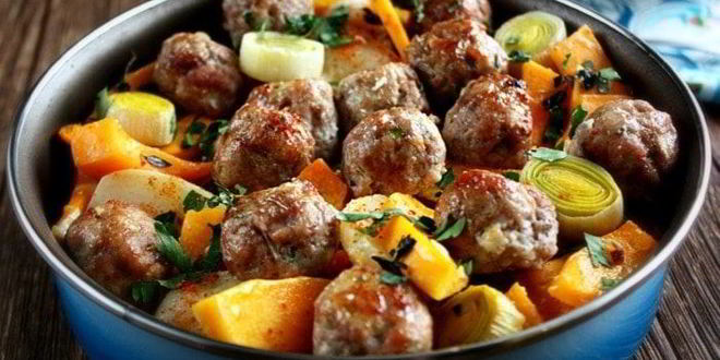 Рецепт сливочной тыквы с фрикадельками