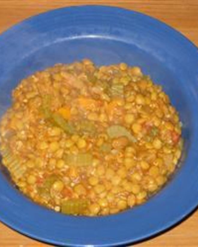 Рецепт чечевицы с помидорами и карри