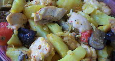 Рецепт Картофеля с курицей и овощами