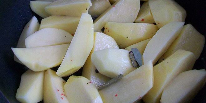 Рецепт картофеля с курицей и овощами