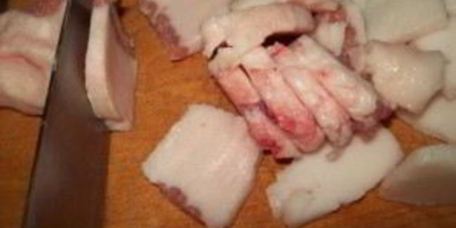 Рецепт картофеля в духовке с салом