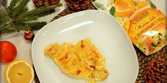 Рецепт Картофеля в сливочном соусе с чесноком