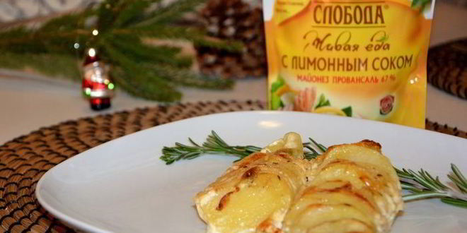 Рецепт картофеля в сливочном соусе с чесноком