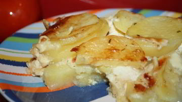 Рецепт Картошки в духовке со сливками и сыром