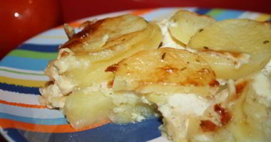 Рецепт Картошки в духовке со сливками и сыром