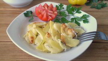 Рецепт Картошки в кефире в духовке