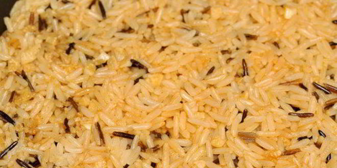 Рецепт риса с креветками и зеленым горошком