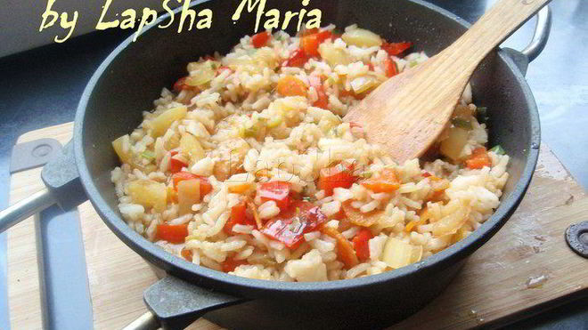 Рецепт риса с овощами в японском стиле