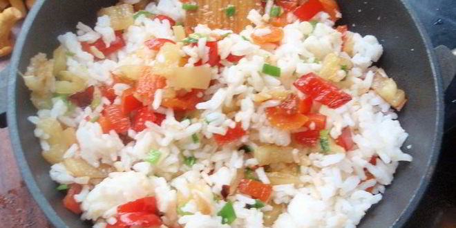 Рецепт риса с овощами в японском стиле