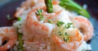 Рецепт Риса со спаржей и креветками