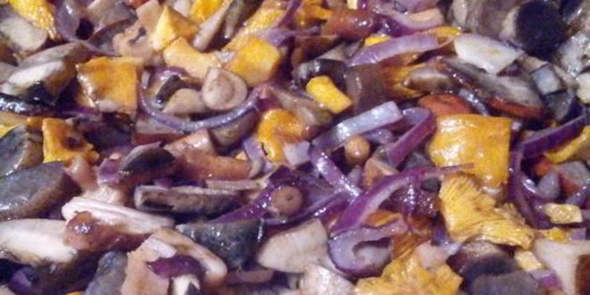 Рецепт жареной картошечки с лесными грибочками