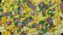 Рецепт Жареного картофеля с мясом