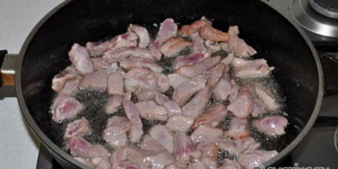Рецепт жареного картофеля с мясом