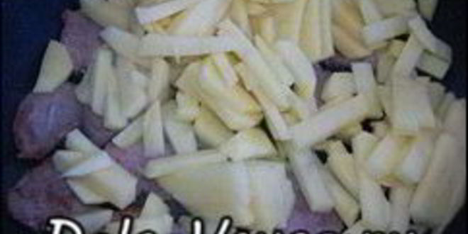 Рецепт жареного картофеля со свиной вырезкой