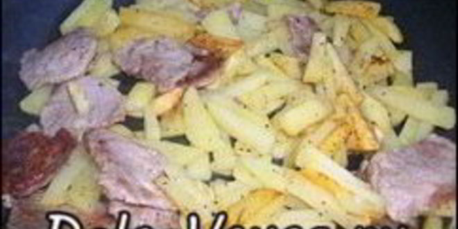 Рецепт жареного картофеля со свиной вырезкой