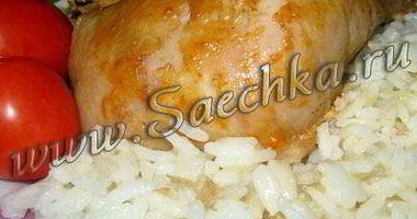 Рецепт Жареного риса с чесноком