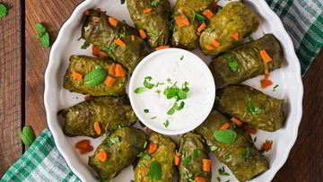 Рецепт Долмы с мясом в виноградных листьях