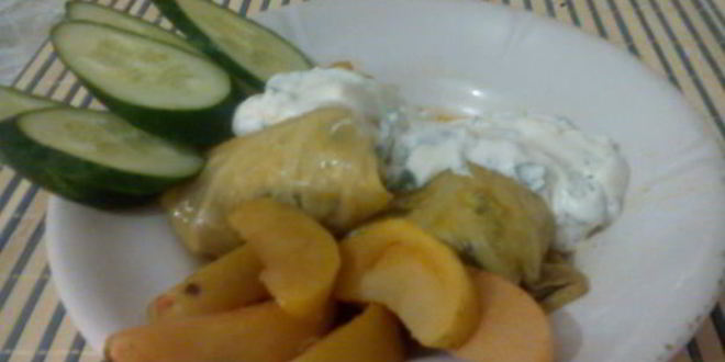 Рецепт голубцов с айвой и яблоком