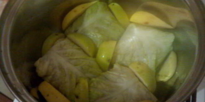 Рецепт голубцов с айвой и яблоком