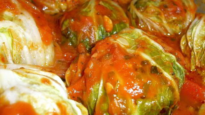 Рецепт голубцов с пекинской капустой для лентяев