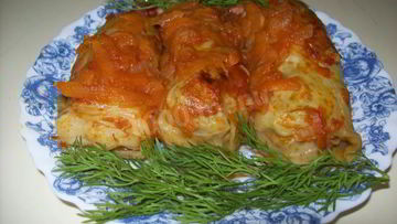 Рецепт Голубцов в томатном сметанном соусе в духовке