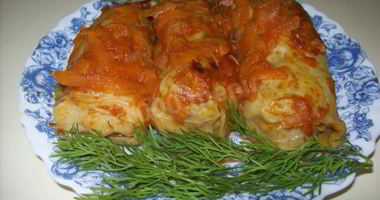 Рецепт Голубцов в томатном сметанном соусе в духовке