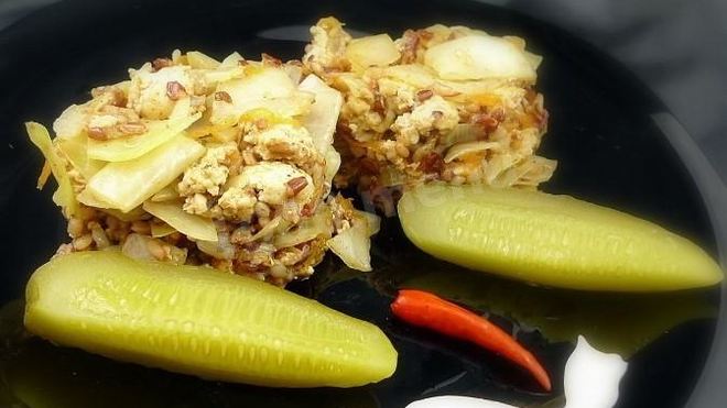 Рецепт ленивых голубцов с куриным фаршем в мультиварке