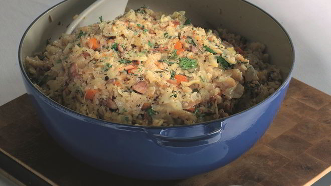 Рецепт ленивых голубцов с курицей