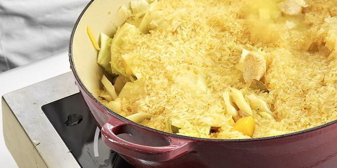 Рецепт ленивых голубцов с курицей