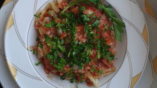 Рецепт ленивых голубцов с вешенками