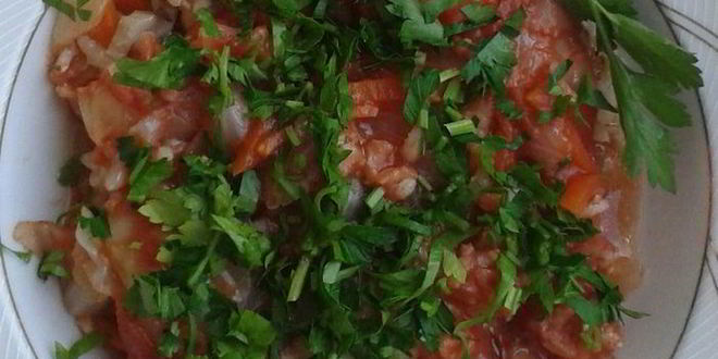 Рецепт ленивых голубцов с вешенками