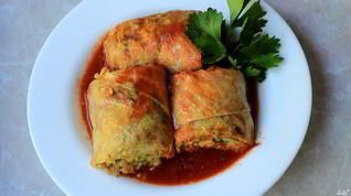 Рецепт Постных голубцов с шампиньонами