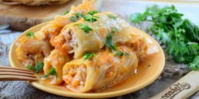 Рецепт запеченных голубцов в сметане и кетчупе