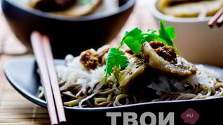 Рецепт Гречневой лапши с овощами