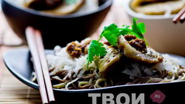 Рецепт Гречневой лапши с овощами