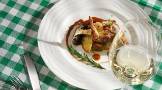 Рецепт Белых грибов с жареной перепелкой