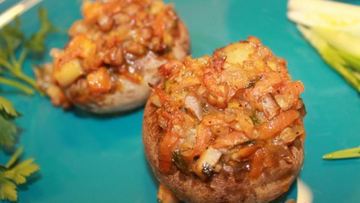 Рецепт Грибов, фаршированных гречкой