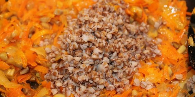 Рецепт грибов, фаршированных гречкой