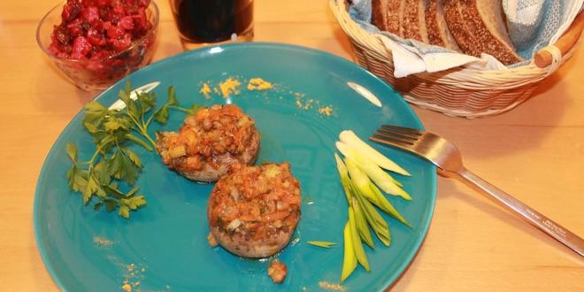 Рецепт грибов, фаршированных гречкой