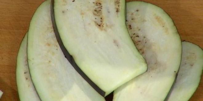 Рецепт грибов на гриле с нутом и баклажанами