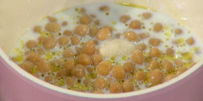 Рецепт грибов на гриле с нутом и баклажанами