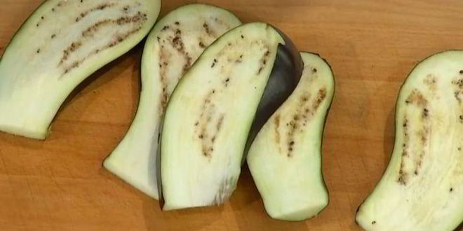 Рецепт грибов на гриле с нутом и баклажанами