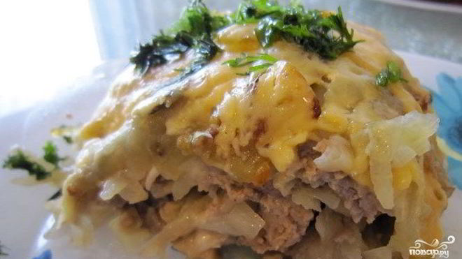 Рецепт грибов с фаршем и картошкой