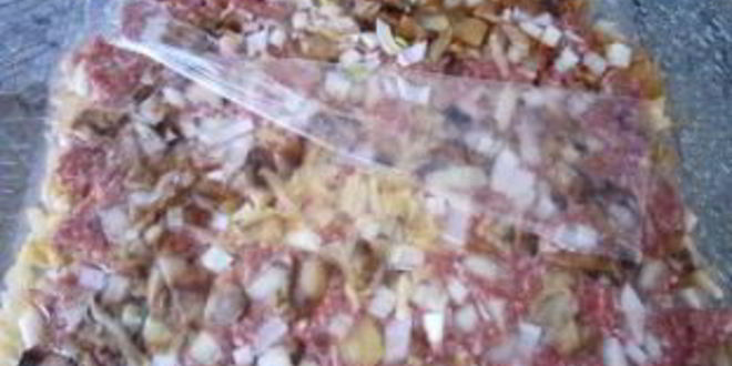 Рецепт грибов с фаршем и картошкой