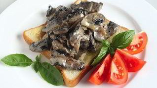 Рецепт Грибов в сливочном соусе с шалфеем