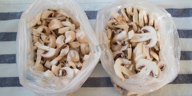 Рецепт мороженных шампиньонов