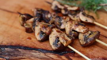 Рецепт Шампиньонов на костре