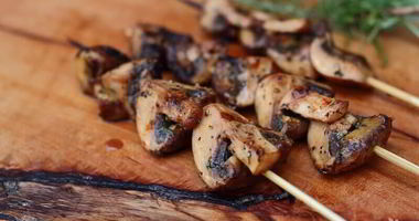 Рецепт Шампиньонов на костре