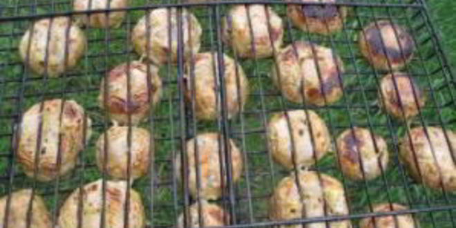 Рецепт шампиньонов на решетке на костре