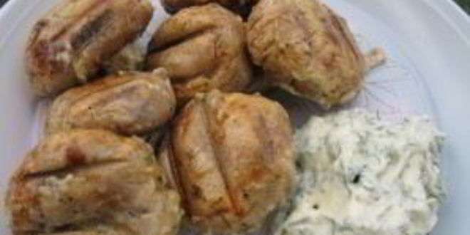 Рецепт шампиньонов на решетке на костре